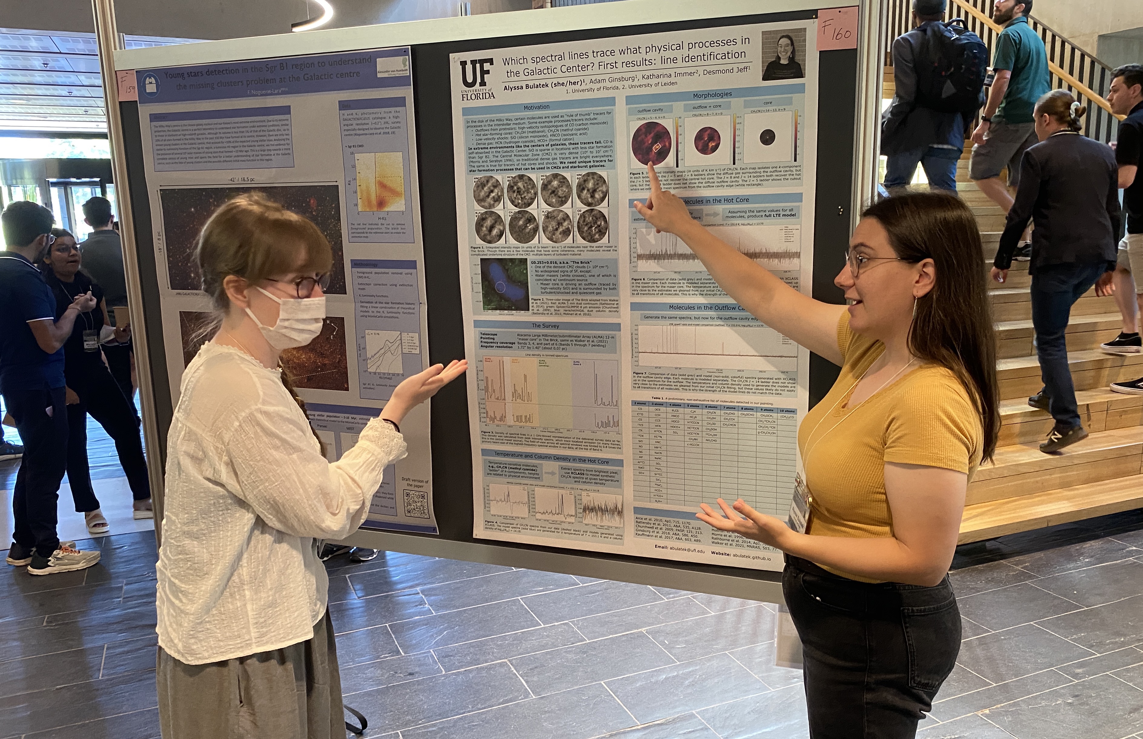 Alyssa presenting her poster at From Stars to Galaxies II